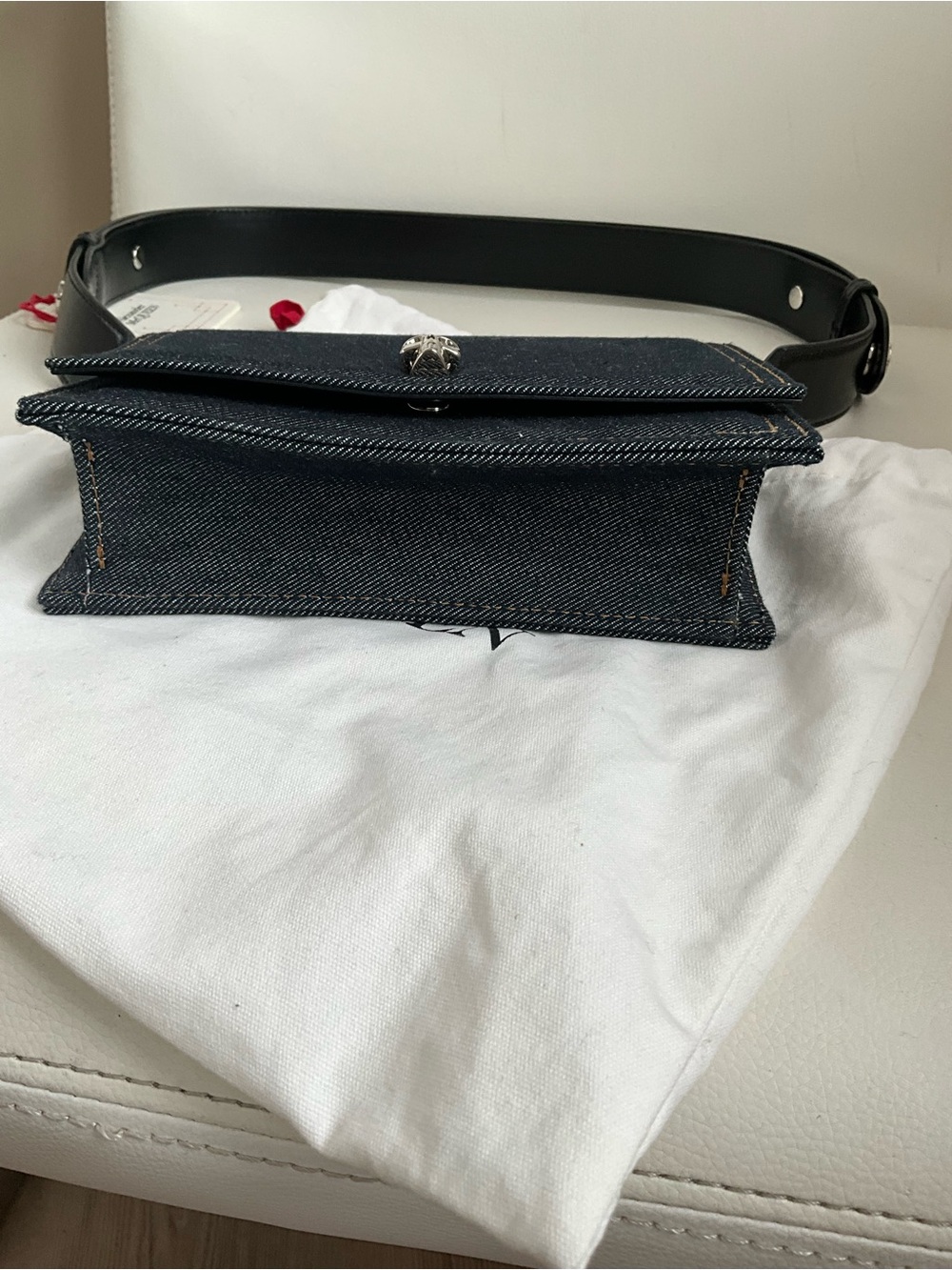Alexander McQueen Skull Small denim shoulder bag - Picture 10 of 16